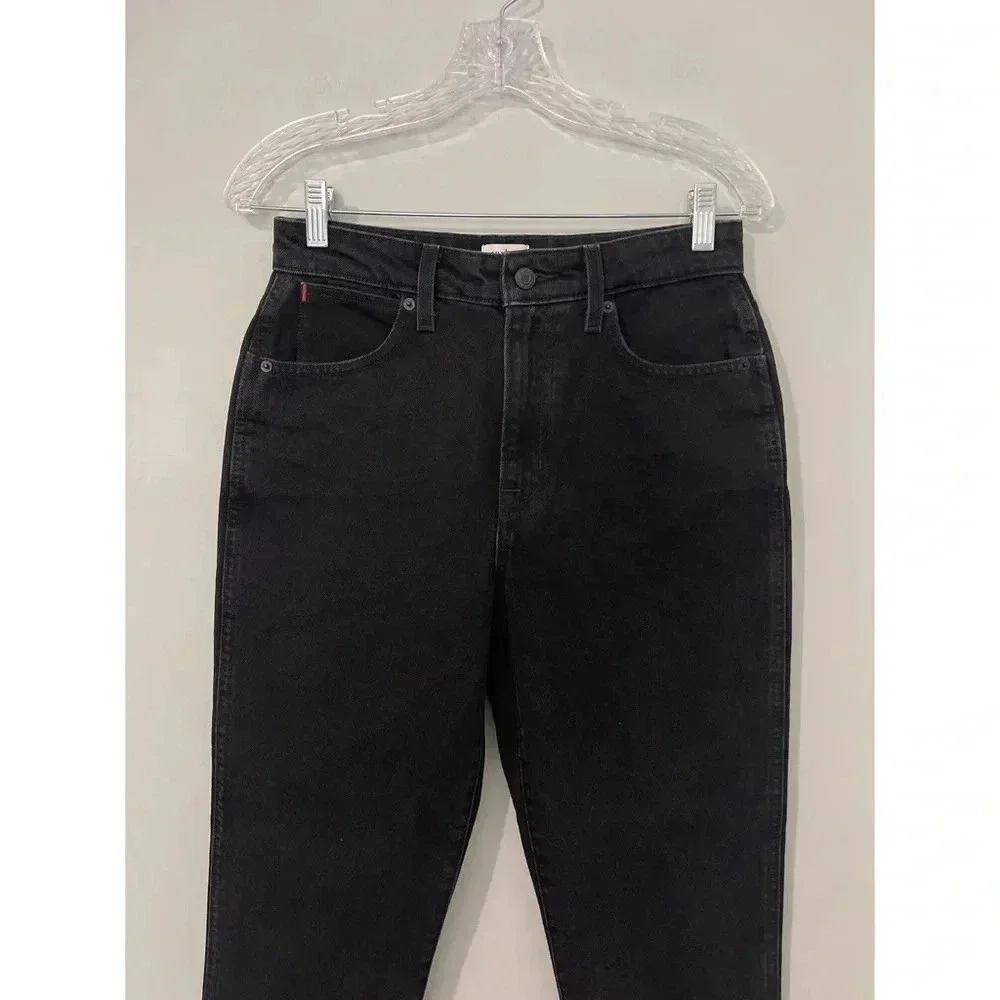 Aritzia Sunday Best‎ Zola Mom Jean Size 6 Black High Rise Tapered Leg